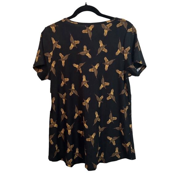 NWT LuLaRoe Classic T Medium Black W/ Gold Birds Brand New - Picture 6 of 6